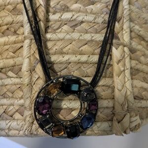 Elegant Multicolor Gemstone Pendant Necklace